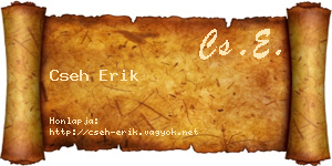 Cseh Erik névjegykártya