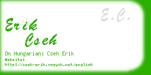 erik cseh business card